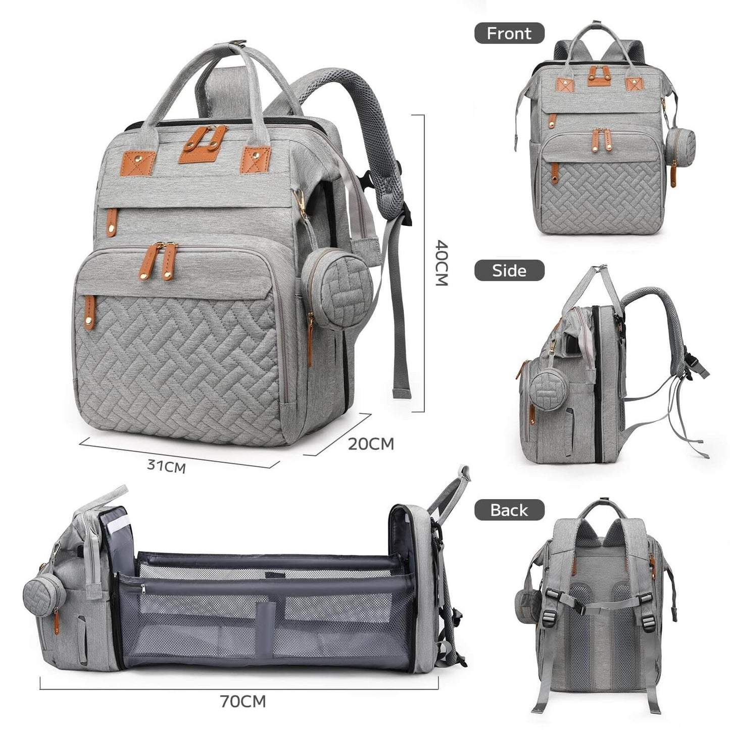 WunderNest™ CozyGo Portable Cot Backpack